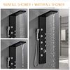 American Imaginations Rectangle Wall Mount CUPC Approved Stainless Steel Shower Panel In Black Color AI-34360